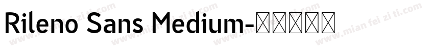 Rileno Sans Medium字体转换
